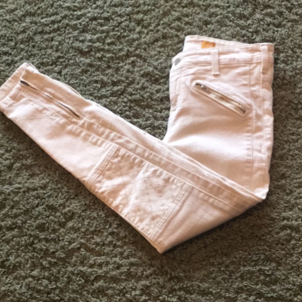 Pilcro by Anthropologie Ivory denim pants